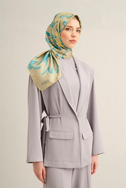 Armine Desenli Saf Ipek Sura Eşarp 9322- 12