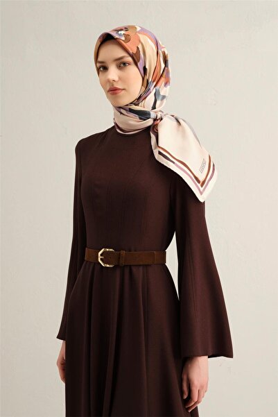 Armine بنقشة زهور شال ساف حرير سورا 9340D 35