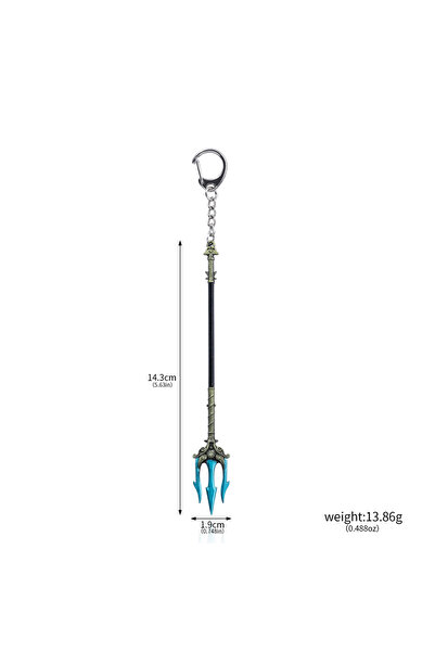 Choice K00867 إبداع بوسيدون ترايدنت سلسلة مفاتيح إله الحرب سلاح قلادة دعائم ت...