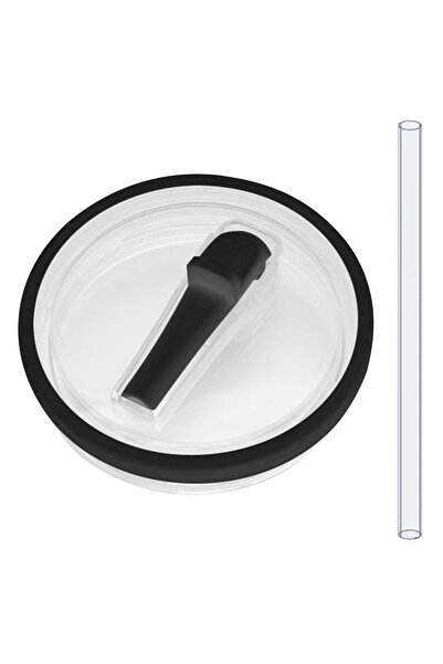 APWIKOGER غطاء بديل لكوب أسود 40 أونصة مقاوم للانسكاب ومضاد للرش وقابل لإعادة...