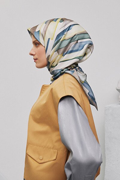 Armine Eșarfă de mătase Tivil 9306-01 Model mixt verde