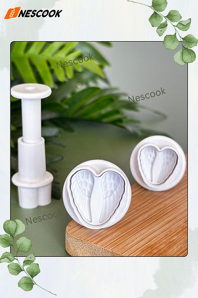 nescook Angel Wing Press Cutter / Cookie Mold / Sugar Dough Cutter / Jam Cookie Mold