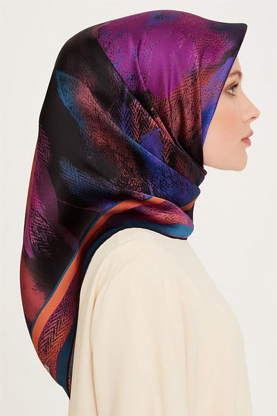 Armine Eșarfă din twill de mătase pură 9240d 54