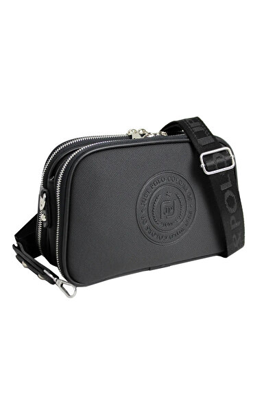 Lifonbag Geantă de umăr utilă Just Polo, cu 4 compartimente, cu bretele încrucișate, de mărime medie