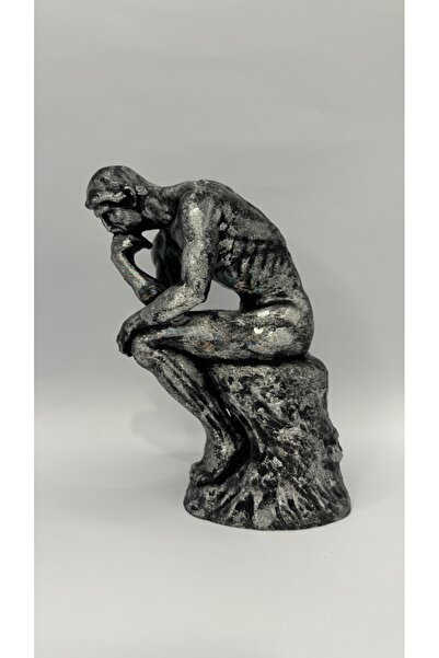 Deportes Home Rodin düşünen adam heykeli metal görünmlü,ev,ofis,çalışma alanları için dekoratif obje,yükseklik15cm