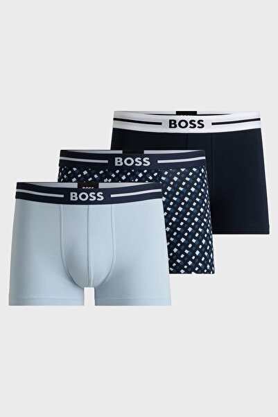 BOSS Logolu Streç Pamuklu 3 Pack Boxer Erkek BOXER 50531694 960