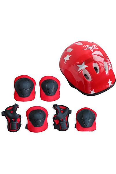 fulina 7pcs Kids Protective Gear Set,comfortable Knee Pads Elbow Pads,for Scooter Skate Roller Cycling