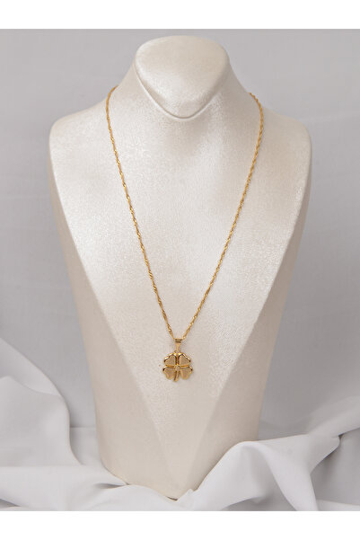 kuyumcu nurettin 3,70 gr (GRAM) Yonca Yaprak Desenli Kolye 22 Ayar Altın