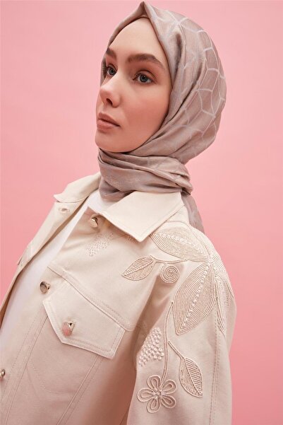 Armine Nakışlı Natural Denim Ceket 25y5902 Naturel