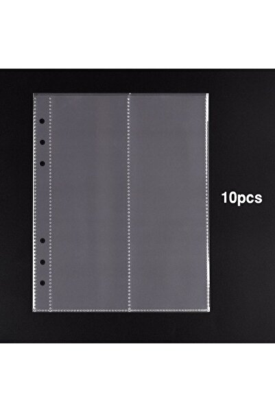 Choice 05-Storage Bag-10pc A5 Transparent 6-Hole Strap Storage Clip Storage B...