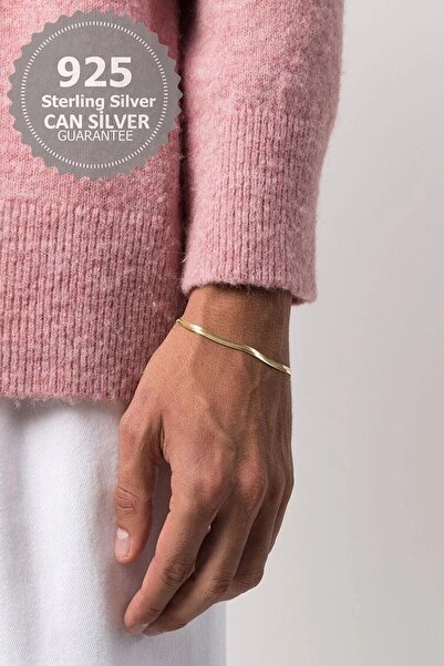 CAN SİLVER Balık Sırtı Gümüş Bileklik Unisex Balıksırtı Model 925 Ayar Gümüş ...