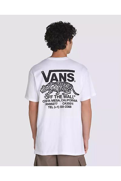 Vans Ανδρικό λευκό μπλουζάκι Sneaky Ss Vn000m3ywht1