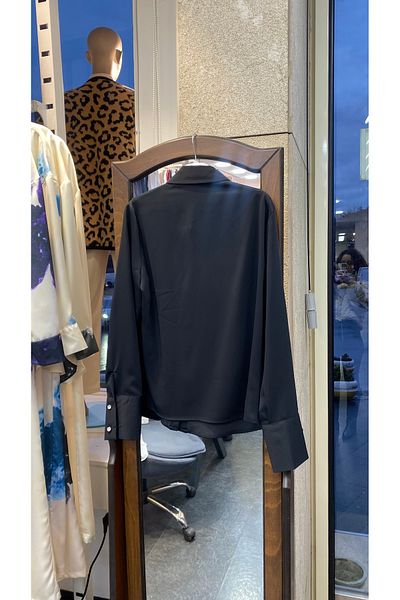 PERA MODA Bluză drapată cu volane în față Cămașă elegantă