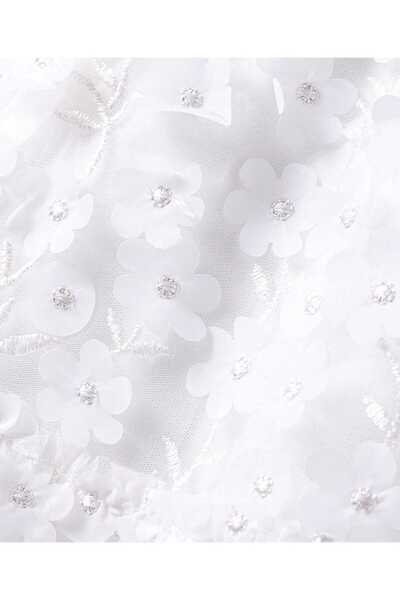 Bonfino Bonfino A-Line Tiered Party Wear Dress - White