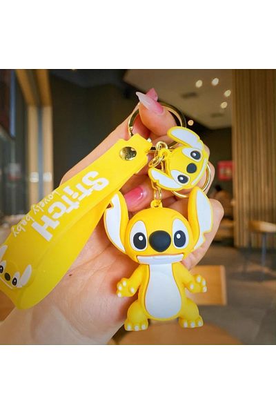 Miniso 03 Brand New Red Stitch Keychain Disney Stitch Figure Doll Keyring Bag Pendent Car Ornaments Key Acc