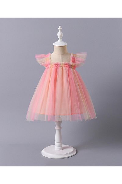 SAPS SAPS Square Neck Sleeveless Party Dress - Pink
