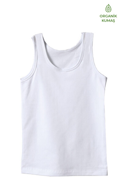 Blackspade Crew Neck Sleeveless Standard Fit White Male Child Undershirt