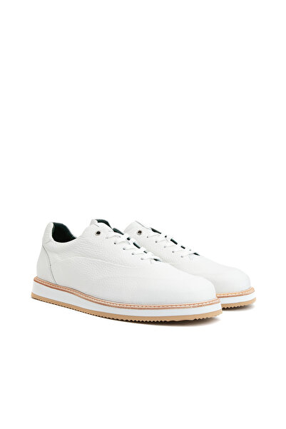 George Hogg Beyaz Erkek Deri Ayakkabı