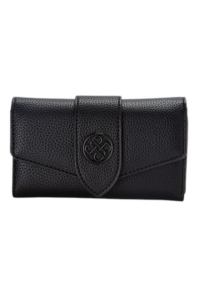 BATA Textured Tri-Fold Wallet Black