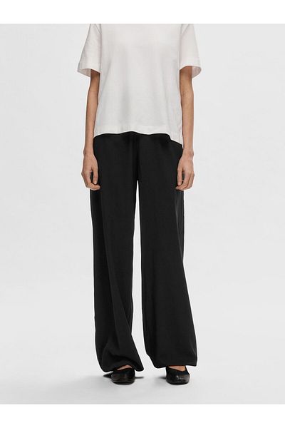 Selected Femme Hose mit weitem Bein Klassische