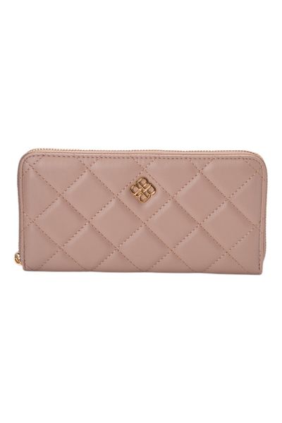BATA Quilted Zipper Wallet Pink