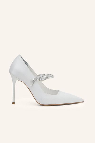 MARCATELLI Pantofi de mireasa Verona din satin alb