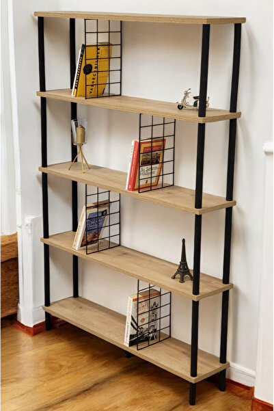 PEKA Çevir Kur 5 Raflı Modern Dekoratif Geniş Kitaplık Klasörlük Çok Amaçlı D...