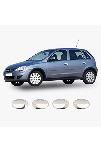BRSPLAST Opel Corsa C Uyumlu 2000-2007 Krom Kapı Kolu Ve Çerçeve 4 Kapı Pasla...