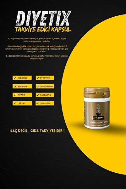 Diyetix Zerotermo Takviye Edici Gıda Kapsül