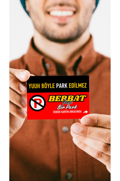 Zebe Hatalı Park Uyarı Kartı Parkvizit – Eğlenceli ve Etkili Hatırlatma Kartv...