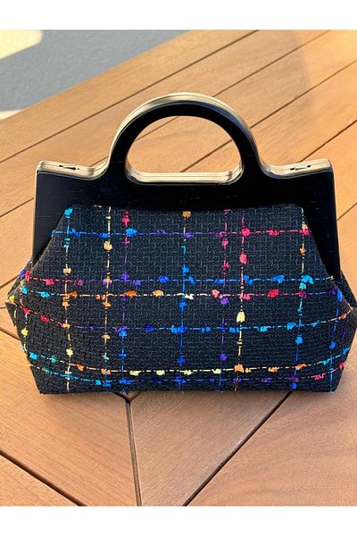 JOPHIEL Raphael - Wood Scholarship Cloth Bag, Women Clutch, Hand Portfolio