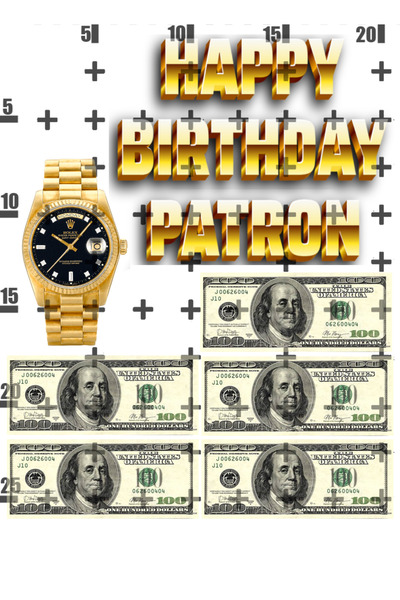 Lyroni Yenilebilir Şeker Kağıt Patron Temalı Pasta Süsleme