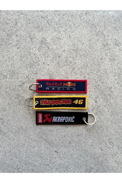 Bufferland Motorcycle Fabric Keychain Set of 3
