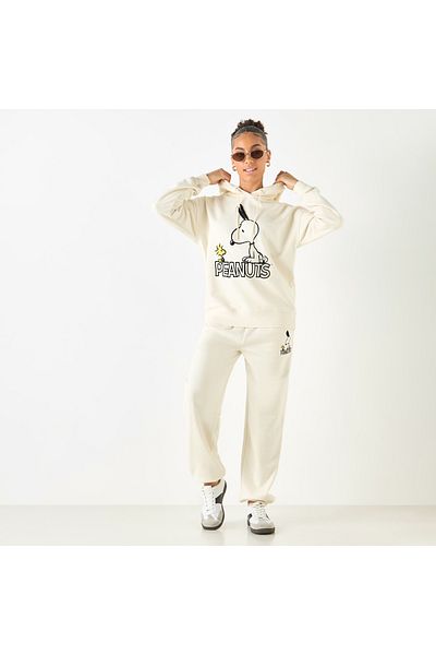 SP Characters Peanuts Print Hooded Sweatshirt With Long Sleeves
