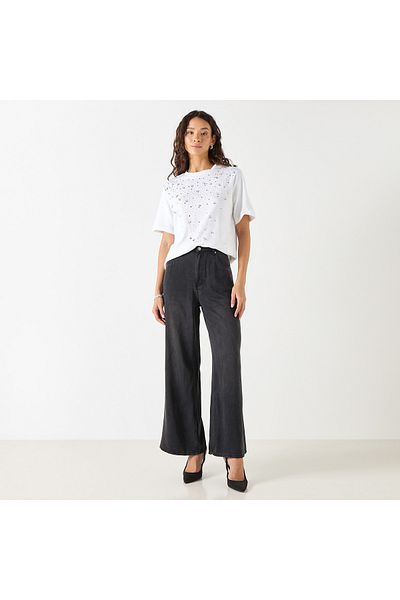 Iconic Embellished Short Sleeves T-shirt