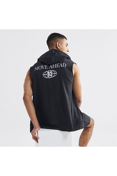 FAV Printed Sleeveless Zip Through Hoodie
