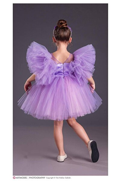 RAPAPA Κοριτσίστικο φουσκωτό βραδινό φόρεμα με φούστα - ΜΩΒ 1662