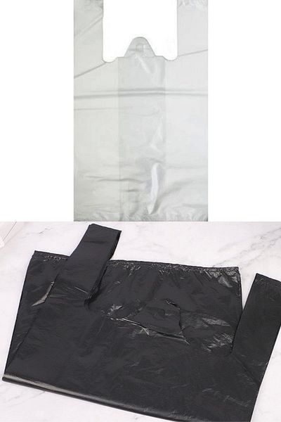 YOK YOK AMBALAJ Medium Size White Bag, Medium Size Black Bag 1 Kilo each