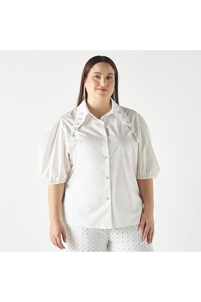 2Xtremz Embellished Shirt With Puff Sleeves