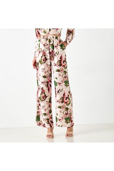 2Xtremz All-over Print Wide Leg Pants With Drawstring Closure And Pockets