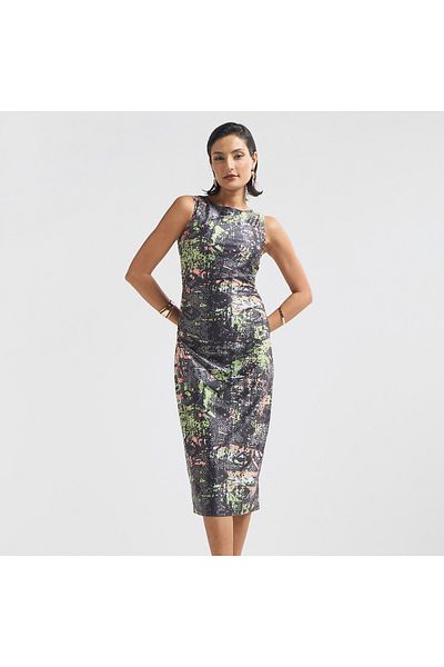 FAV All-over Print Sleeveless Bodycon Dress