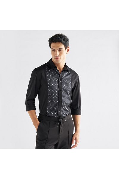 FAV Dress Shirt With Printed Panel
