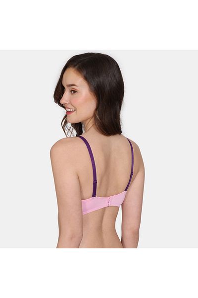 Zivame Wired Padded T-shirt Bra With Adjustable Straps