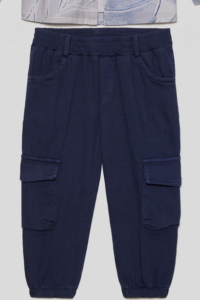 nk kids Cargo Relaxed Fit Elastic Adjustable Waist Lace up Durable and Comfortable Casual Boys Pan