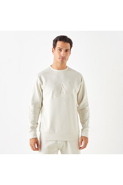Adot Embossed Sweatshirt With Crew Neck And Long Sleeves
