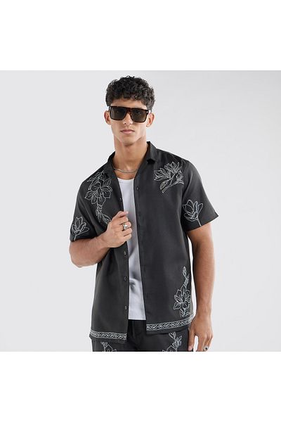 FAV Regular Fit Printed Shirt With Short Sleeves
