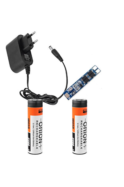 Orion 2 Adet Orion Li-ion Pil, 2S 8A BMS. ve 9 Volt 1 Amper Adaptör