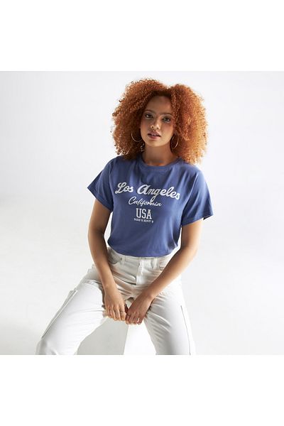 FAV Typography Print T-shirt With Crew Neck And Short Sleeves