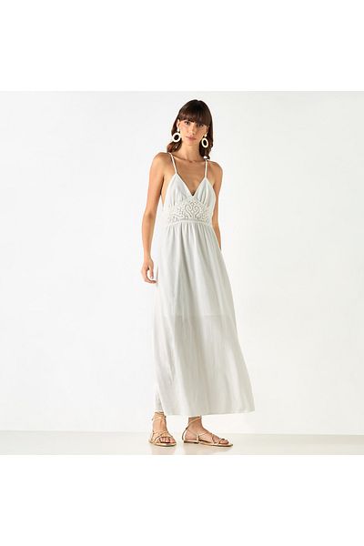2Xtremz Lace Detail Sleeveless Dress With V-neck And Racerback