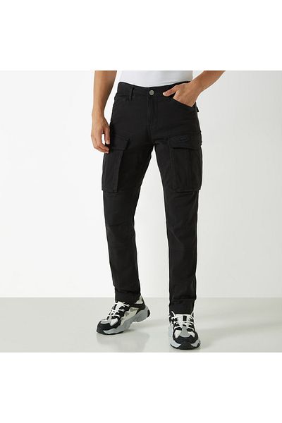 ECKO Unltd Solid Relaxed Fit Cargo Pants With Pockets